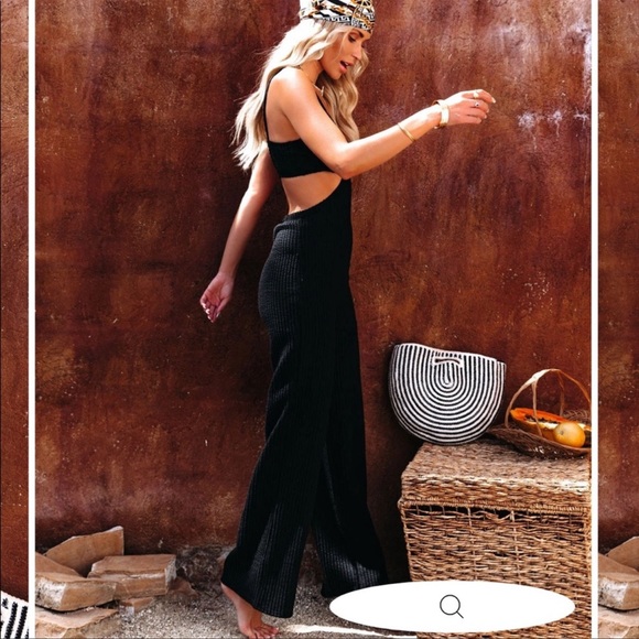 Vici NO PROMISES RIBBED KNIT CUTOUT JUMPSUIT - Picture 5 of 12